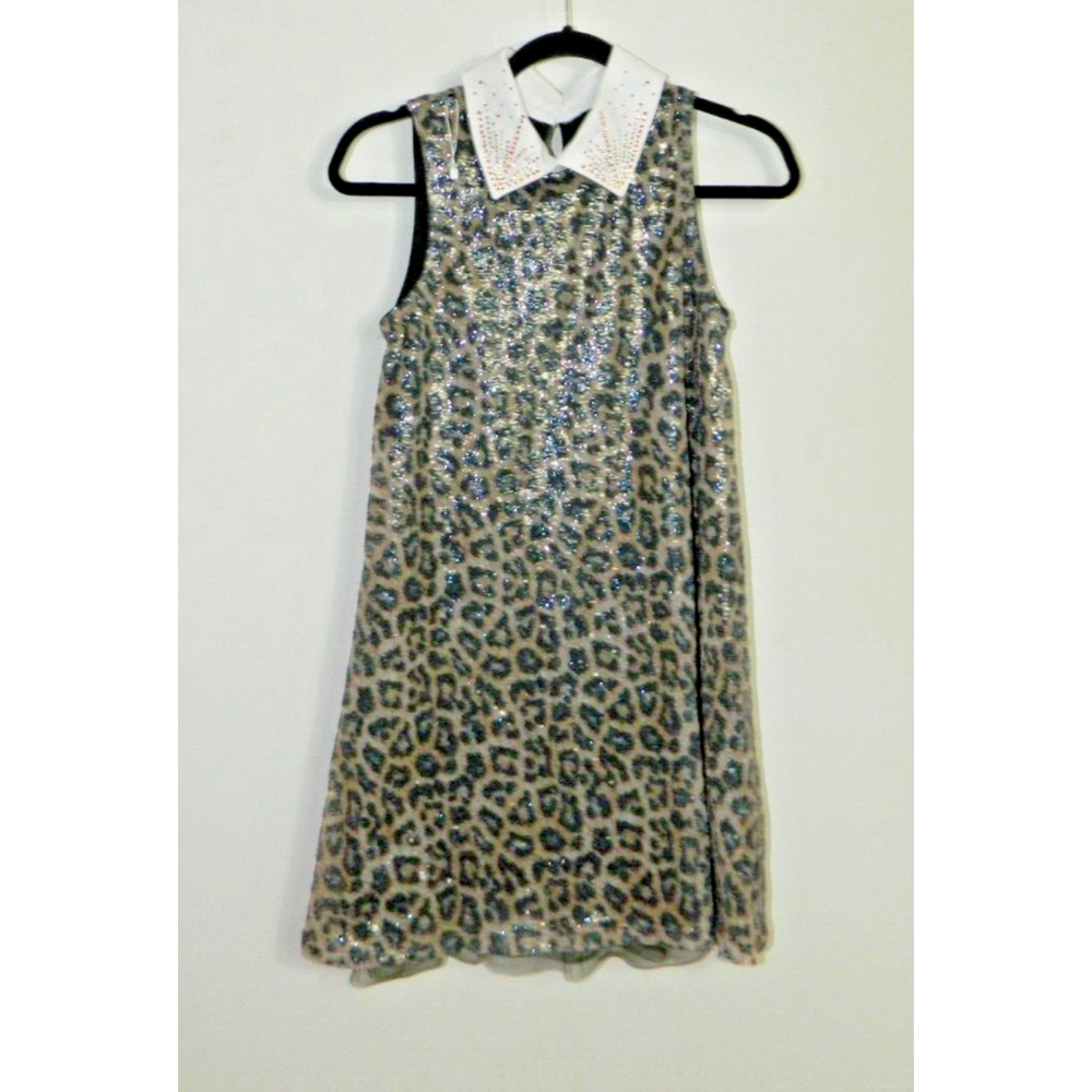 BEAUTEES Dress Sequins Animal Print Girls Party Special Occasion Size 16